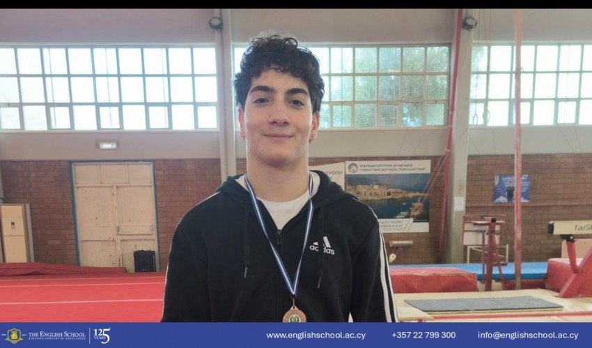 Stylianos Vasiliades Shines at the Pancyprian Schools Gymnastics Competition